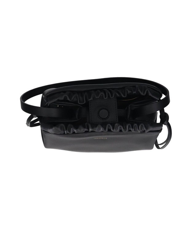 INTER-CHAUSSURES 【LORISTELLA】ソフトレザー巾着バッグ ブラック