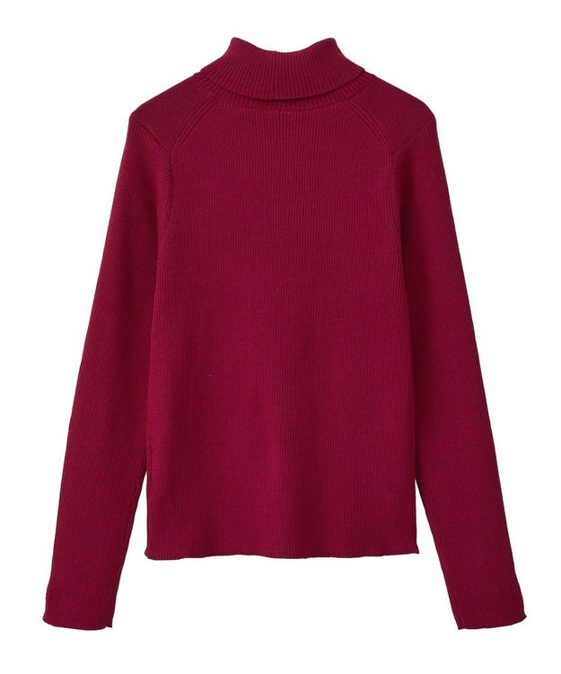 earth music&ecology 【イージーケア】【洗濯機洗い可】レンチング(TM)エコヴェロ(TM)(リブタートル) Red