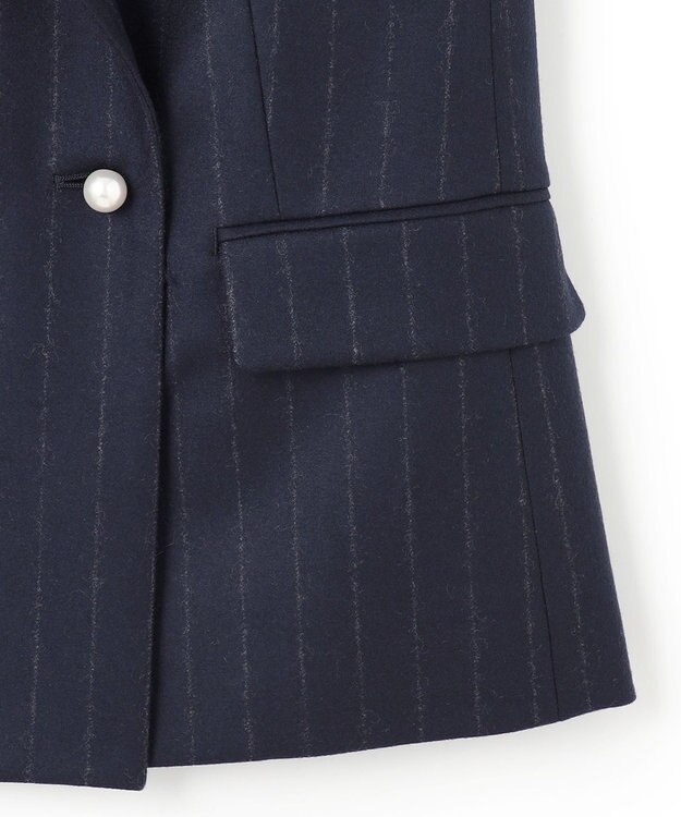 BEIGE， MARCEAU / パールジャケット Navy × White Line