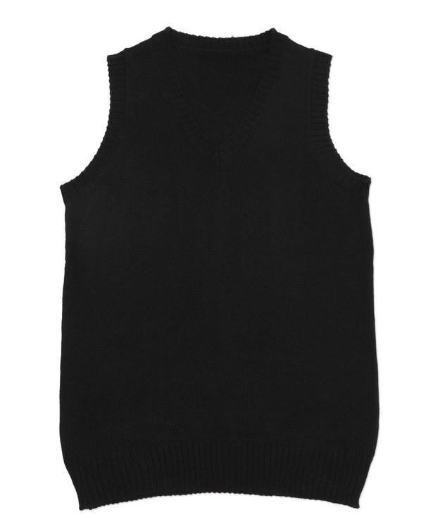 WEGO 【SCHOOLITEM】ベーシックニットベスト ブラック