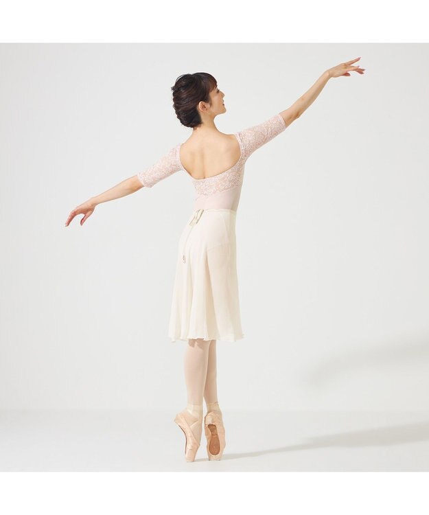 Chacott ◎【Nela ライン】ハーフスリーブレオタード ヨーロピアンピンク