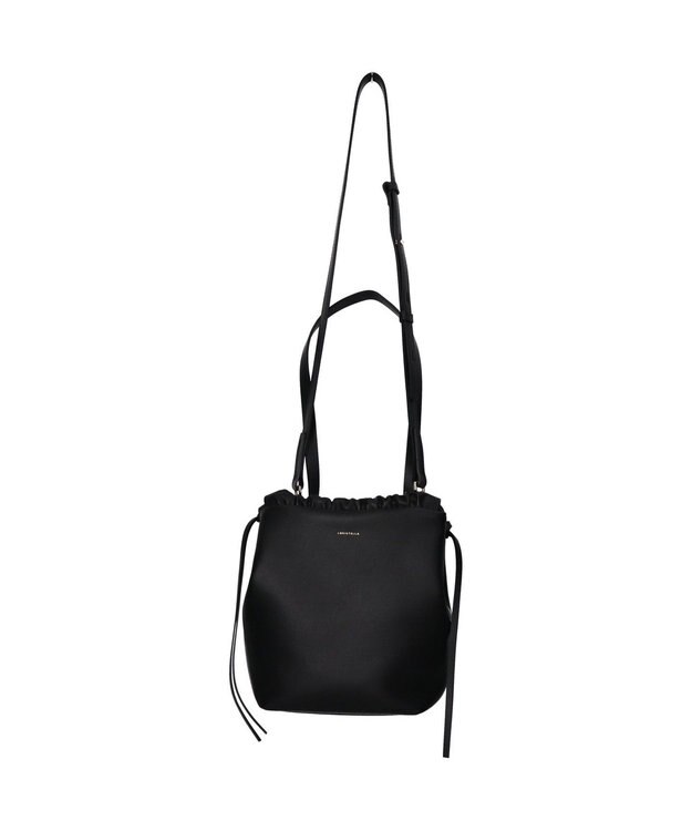 INTER-CHAUSSURES 【LORISTELLA】ソフトレザー巾着バッグ ブラック