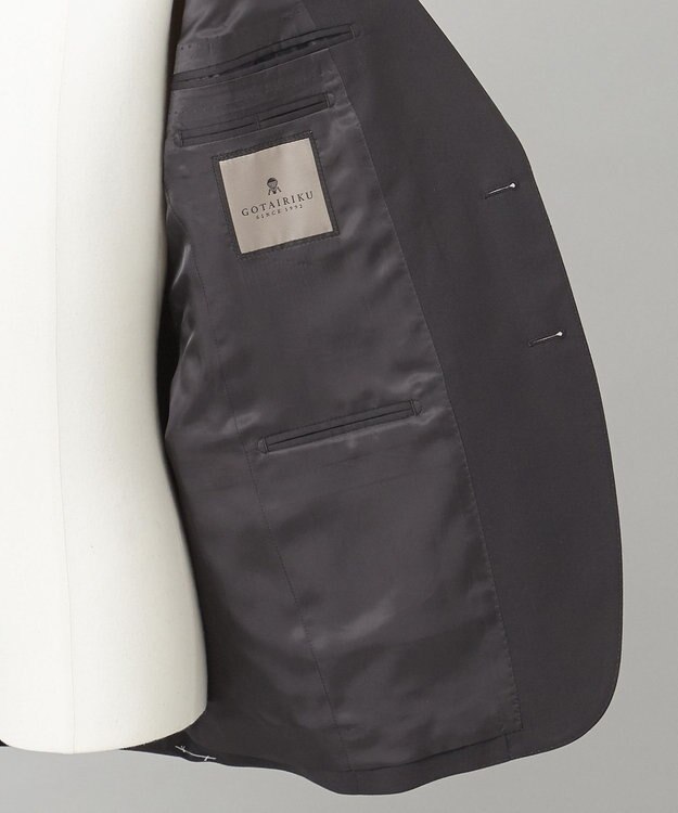 GOTAIRIKU リクルート/フレッシャー/成人式にもおすすめ【しわになりにくい/ストレッチ】ストレッチギャバジン スーツ_ブラック ブラック系