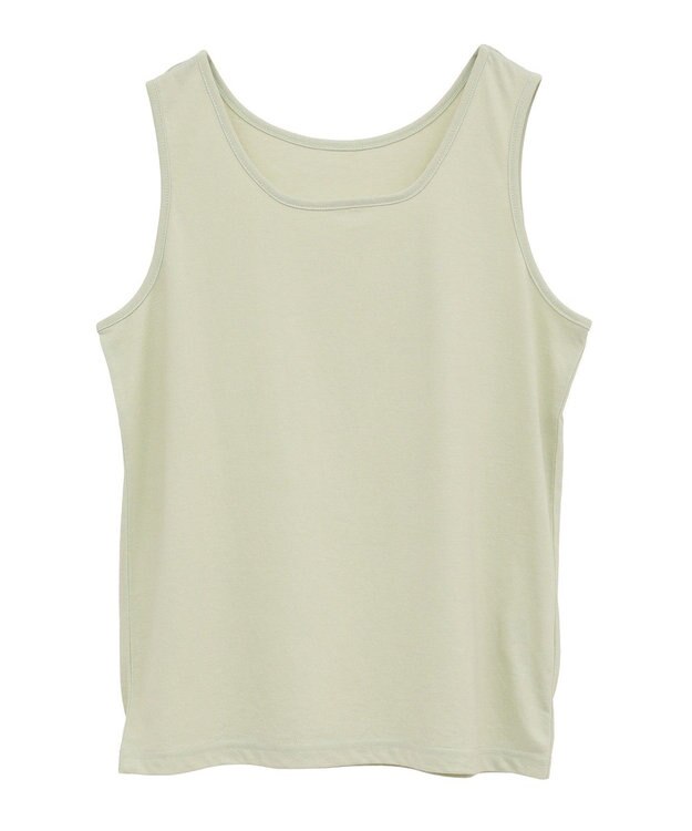 Green Parks ＳＥＴ２点マジョリカシャーリングブラウス＋タンク Light Green