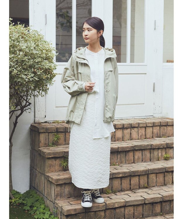 earth music&ecology テックパーカー Light Khaki