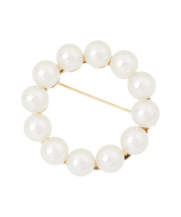 AMERICAN HOLIC パールモチーフブローチ Gold