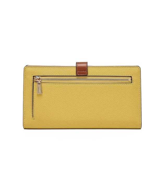 style code 【PADMA/パドマ】ベルトデザイン　シュリンクレザー薄マチ長財布 イエロー
