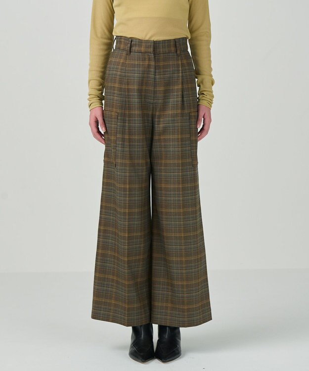 GRACE CONTINENTAL ワイドワークパンツ ブラウン