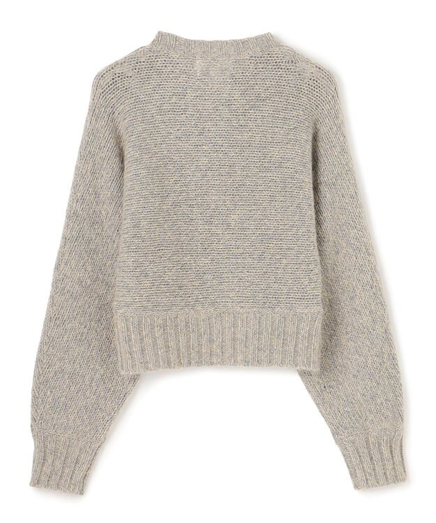 BEIGE， MARANA / モヘア混ミックスドルマンニット Gray x Mustard