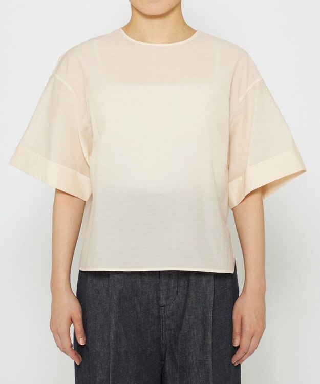 uncrave 【手洗い可】シアー ブラウス（uncrave WHITE） エクリュ