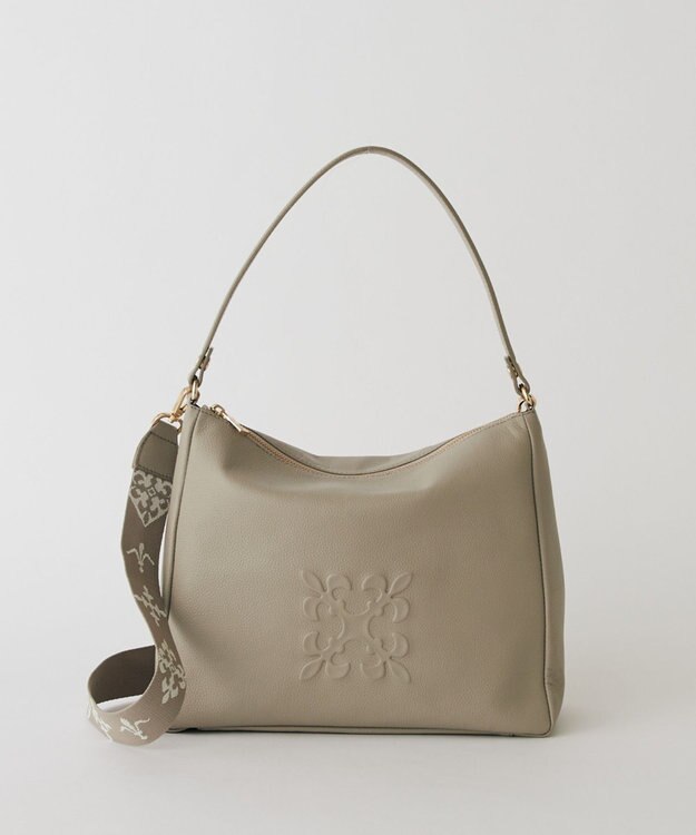 russet エンボスモノグラム2WAYショルダーバッグ(CE-1692) GrayBeige