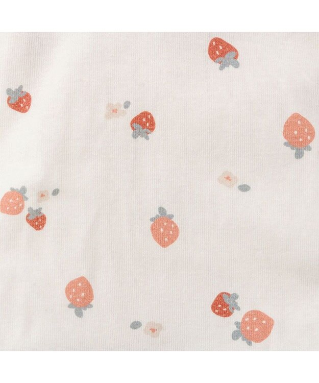 PET PARADISE ペットパラダイス やさしい ロンパース 《花苺柄》 小型犬 ホワイト×レッド