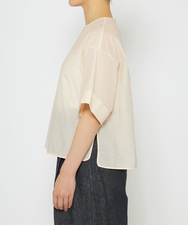 uncrave 【手洗い可】シアー ブラウス（uncrave WHITE） エクリュ