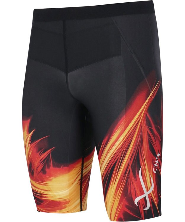 CW-X 【MEN】 CW-X メンズ スポーツタイツ ハーフ(ひざ上丈) 下半身サポート(股関節・腰・おしり・ふともも) マラソン 球技 HZO695 /ワコール レッド