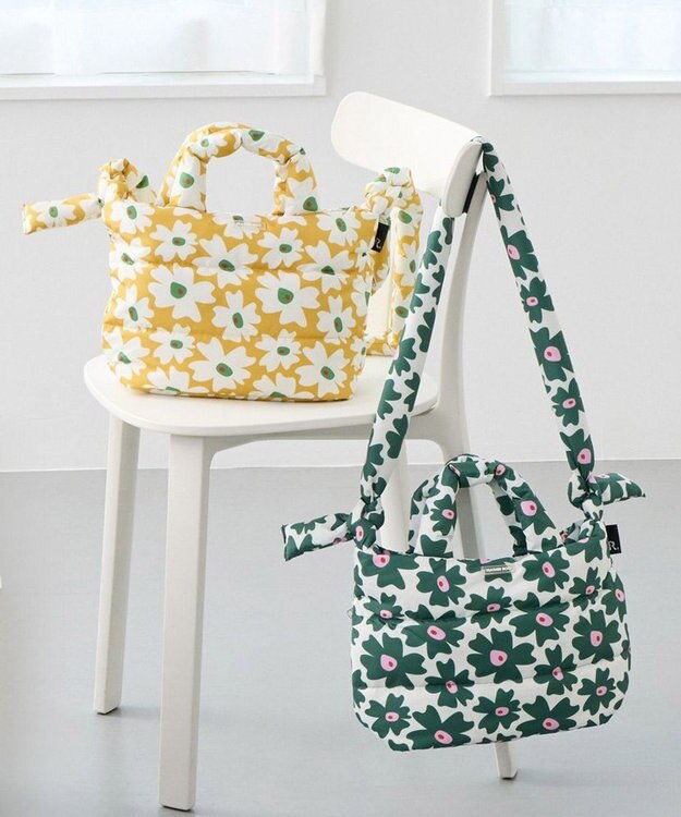 ROOTOTE 0696【弾む軽さフェザールー】FE.デリ.フラワーRTG-A 02：グリーン