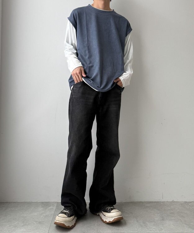 WEGO フェイクスウェードベストT（LS） Dブルー