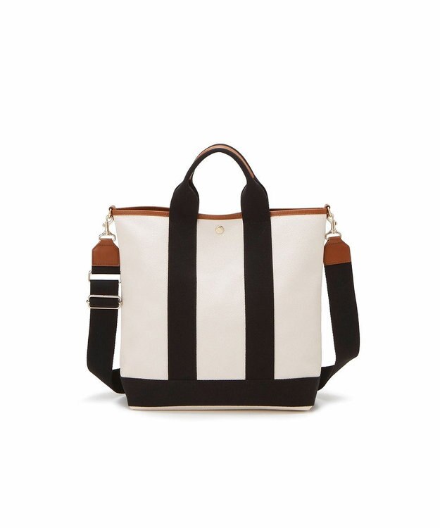 TOPKAPI 【Breath TOPKAPI】スコッチグレイン ネオレザー 縦型 A4 トート バッグ ショルダー付き L クリーム