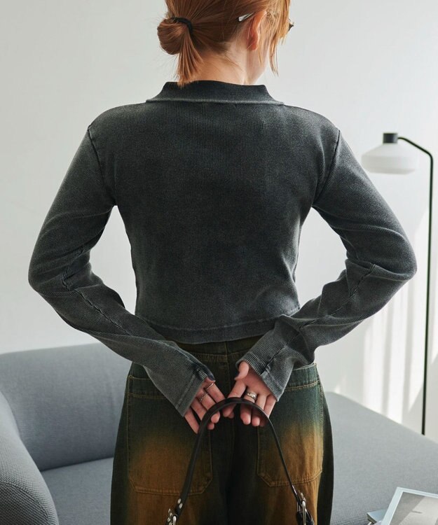 WEGO ヴィンテージライクWZIPトップス スミクロ