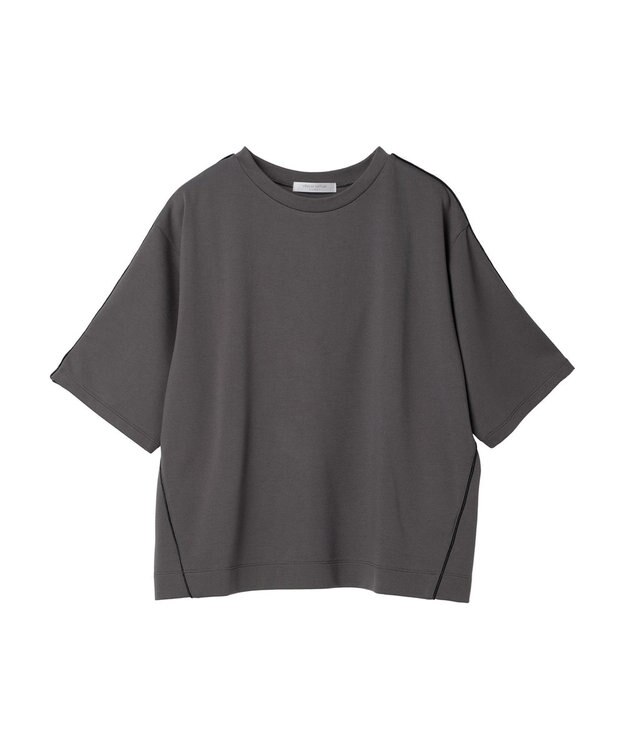 Green Parks ライン使いポンチカットプルオーバー Gray