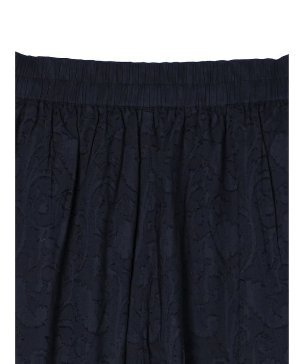 Green Parks インド綿　ジャガードイージーパンツ Navy