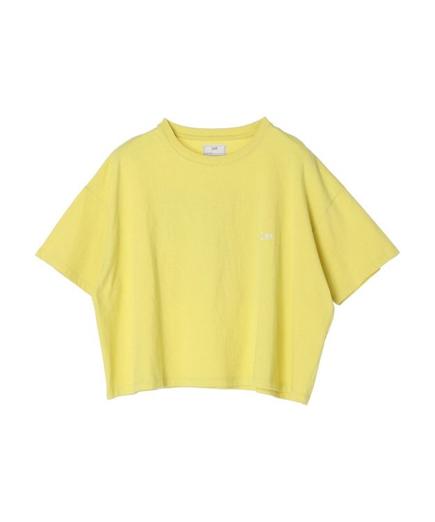 earth music&ecology Ｌｅｅ×ｅ．ｍ．ａ．ｅ　ＢＡＣＫ　ＰＲＩＮＴ　ＴＥＥ Lime Green