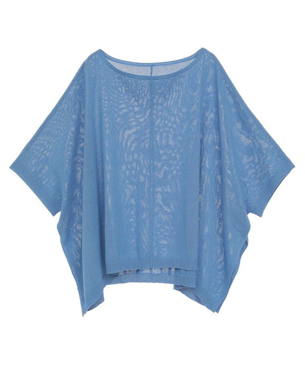 YECCA VECCA ペーパーヤーンルーズニット Blue