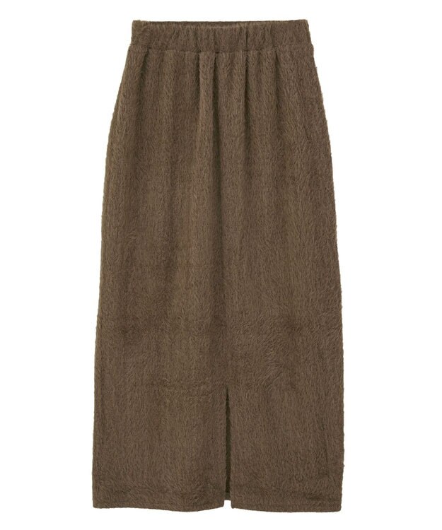 Green Parks 楽ちんシャギーＩラインスカート Brown