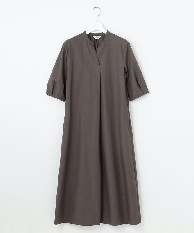 J.PRESS LADIES L 【洗える】ソフトシャンブレー ワンピース スレート系