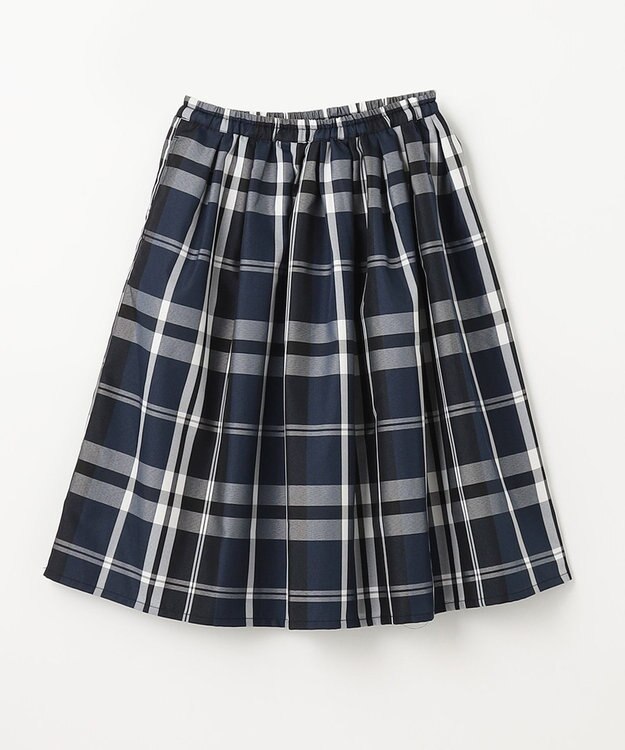 ANY KIDS カラー チェック スカート ネイビー系チェック