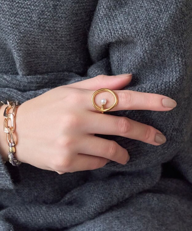 Phoebe 【金属アレルギー対応】スフィアパールリング/サージカルステンレス