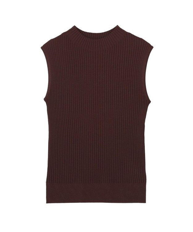 YECCA VECCA ハイネックノースリーブニット Brown
