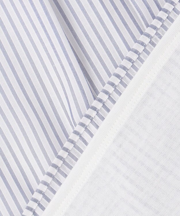 J.PRESS LADIES S カチオンストライプ ボウタイ カットソー ネイビー系1