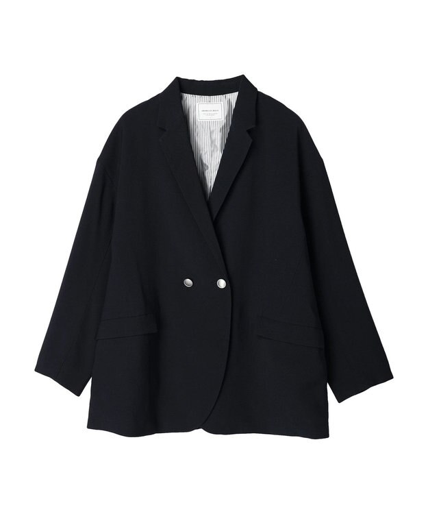 AMERICAN HOLIC Ｗボタンドロップショルダーテーラードジャケット1 Navy