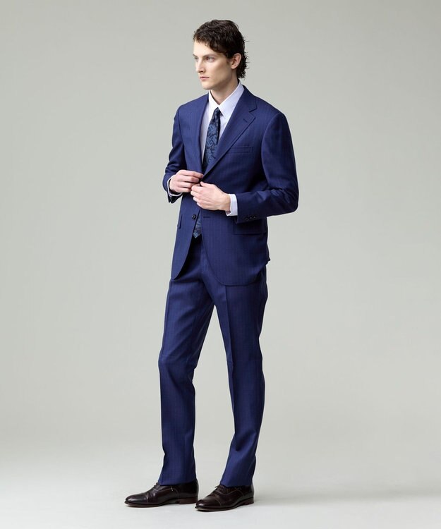 J.PRESS MEN 【WEB・一部店舗限定】ブルーシェードストライプ スーツ ブルー系1