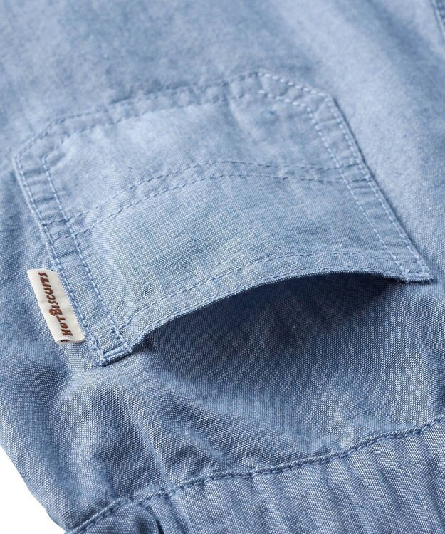 MIKI HOUSE HOT BISCUITS 【80-120cm】 パステルロゴ 6分丈パンツ ブルー