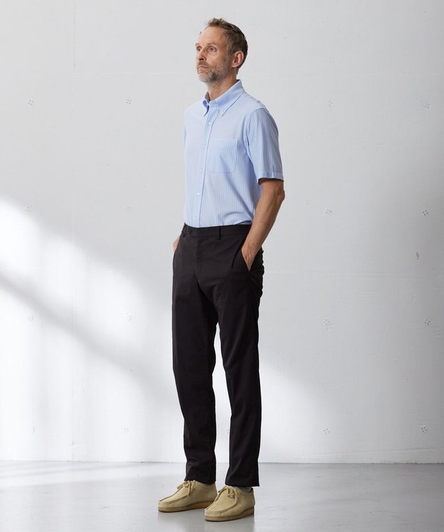 J.PRESS MEN 【J.PRESS PLUS】カノコインレイストライプパッチポケット シャツ/B.D. サックスブルー系2