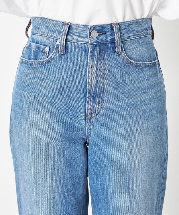 NAVE 【Nave　洗える】デニム センタープレスパンツ スカイブルー系