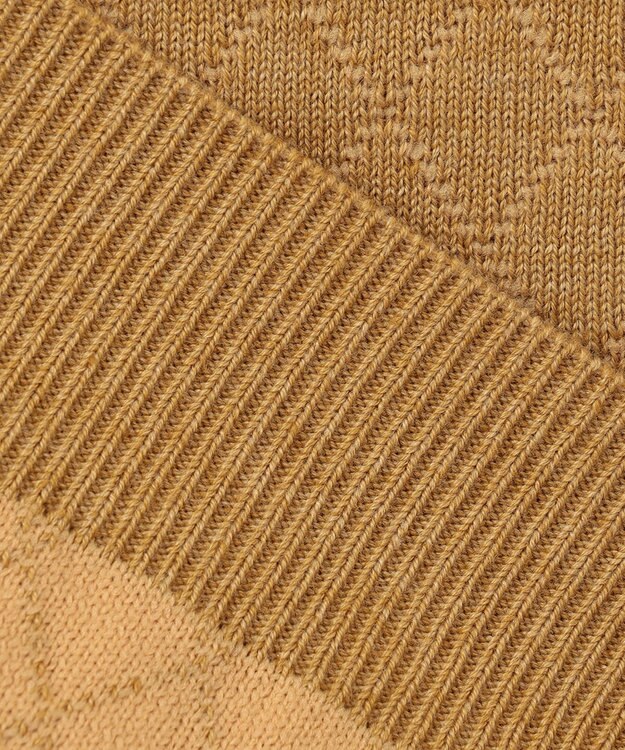 SHARE PARK LADIES キルティングニット マスタード系