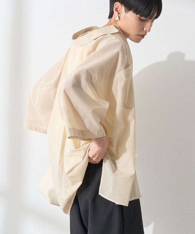 AMERICAN HOLIC イージーケア+接触冷感Wポケットオーバーシャツ Light Beige