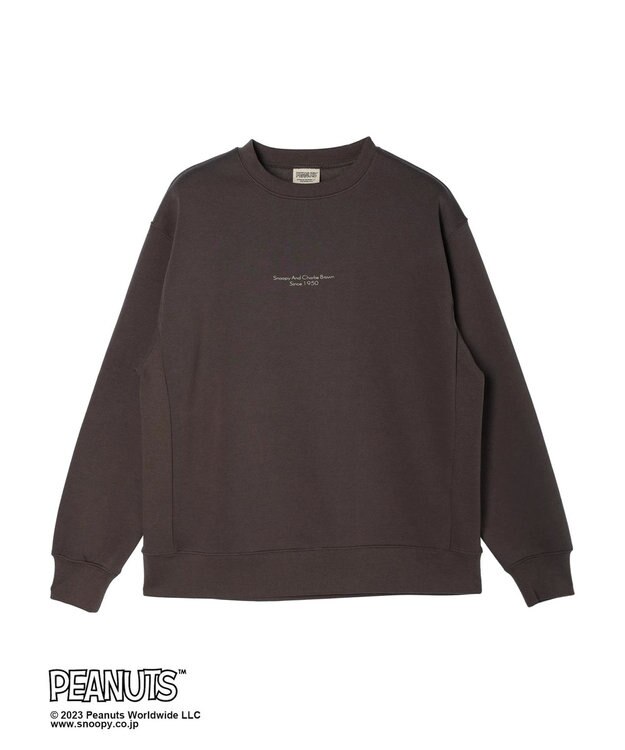 CRAFT STANDARD BOUTIQUE ＰＥＡＮＵＴＳ裏起毛スウェットクルー Charcoal Gray