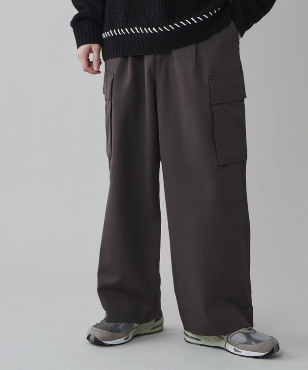 WEGO トロミ　ルーズカーゴスラックス ブラウン