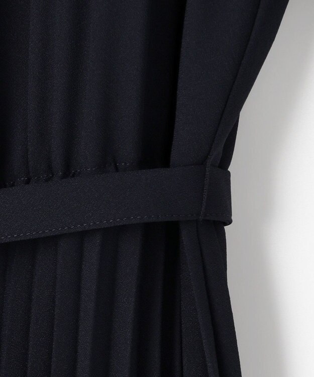 ANY SIS ノーブルプリーツ ワンピース ネイビー