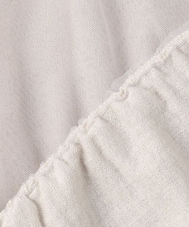 組曲 S 【WEB限定】チュールニット×リバーシブルスカート セット ライトグレー系