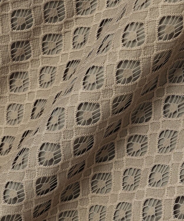 自由区 【SHIHOさん着用・こだわり素材】パネルレース スカート カーキ