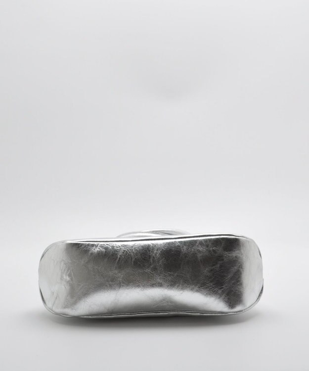 blancle メタリックレザー 舟形ボストンバッグ SILVER