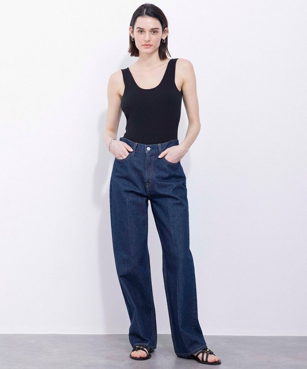 NAVE 【Nave・洗える/ストレッチ素材】ボディスーツ タンクトップ ブラック系