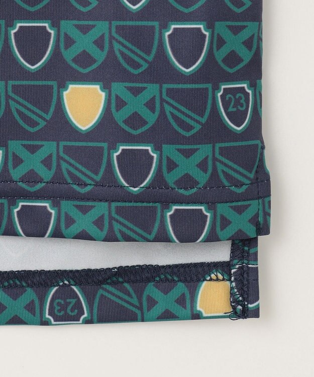 23区GOLF 【MEN】【吸水速乾/UVカット】エンブレム柄ポロシャツ ネイビー系5