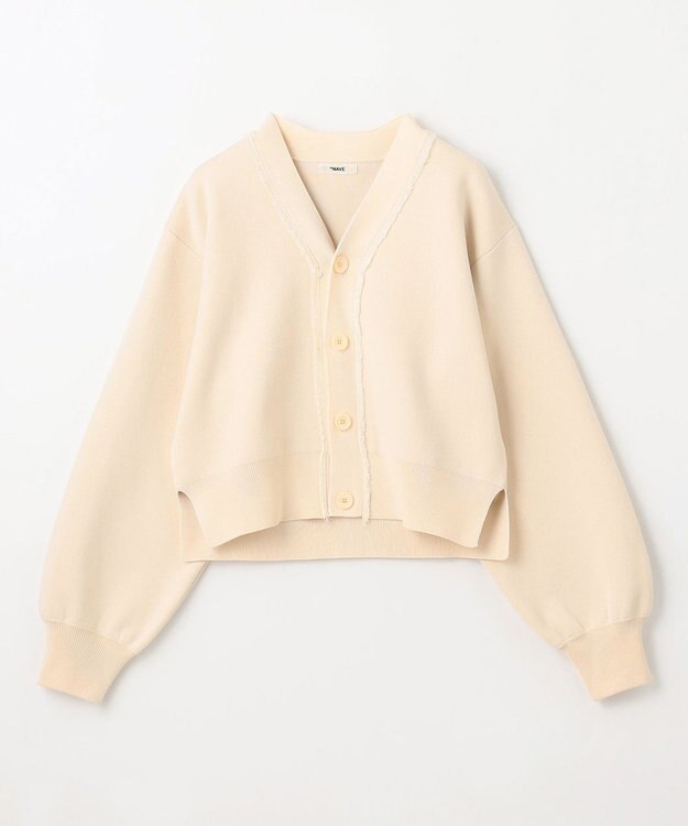 NAVE 【ReNAVE・洗える】スムースニット カーディガン ホワイト系