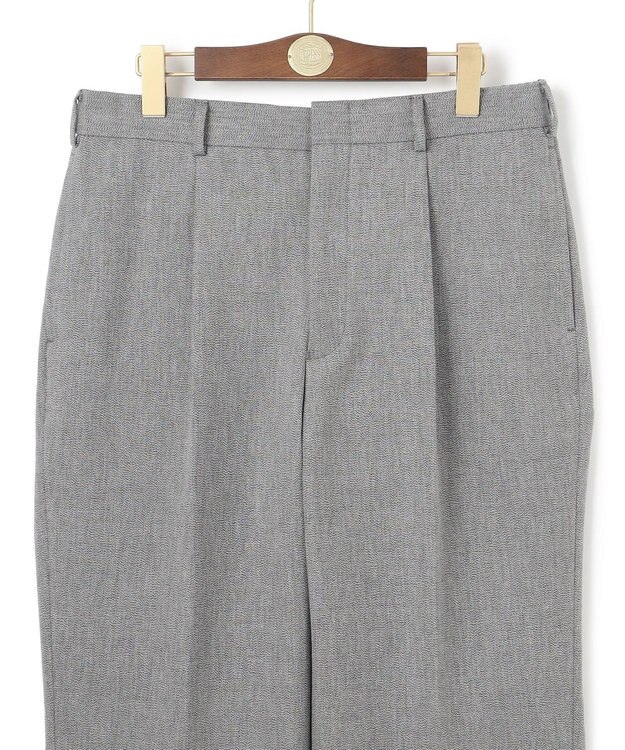J.PRESS MEN 【J.PRESS ORIGINALS】Magic Cuba Wool Cotton Hopsack Spindle Piped stem１tuck / Made in Japan ライトグレー系