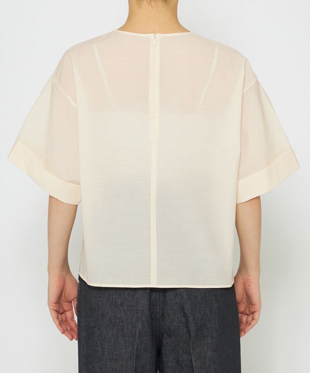 uncrave 【手洗い可】シアー ブラウス（uncrave WHITE） エクリュ